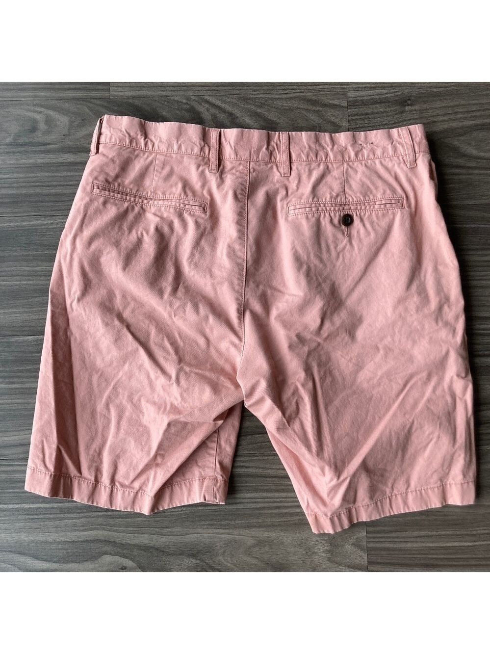J Crew Men Stretch Chino Shorts Light Pink Salmon 9 inch - Picture 6 of 6